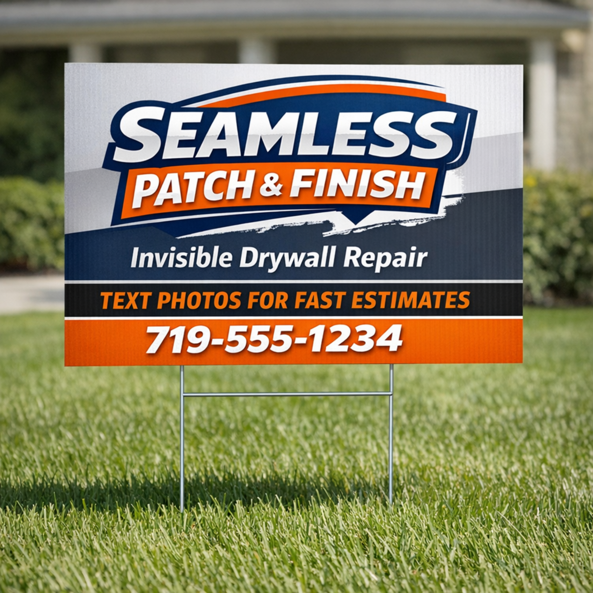 Seamless Patch and Finish yard sign