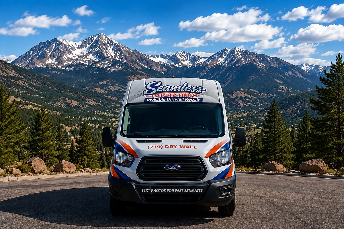 Seamless Patch &amp; Finish van, front view